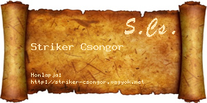 Striker Csongor névjegykártya